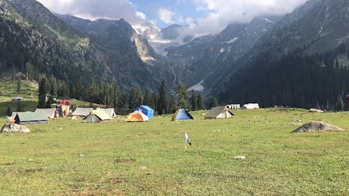 Campsite under a starry sky in Naran